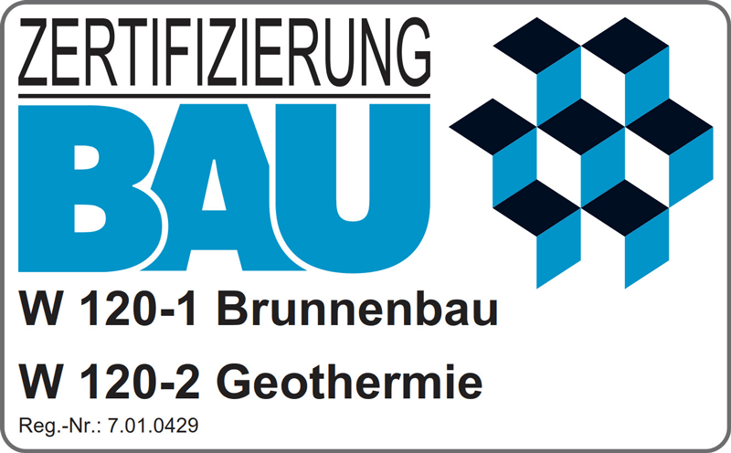 Engel Bohrtechnik Logo Zetifizierung Bau W120